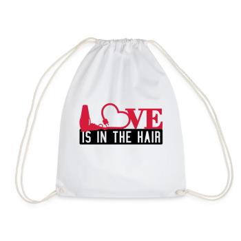 Love is in the hair (2c) - Turnbeutel - Weiß - Vorne