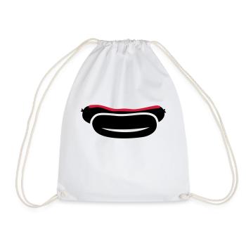 Saucisse - Sac de sport léger - blanc - Devant