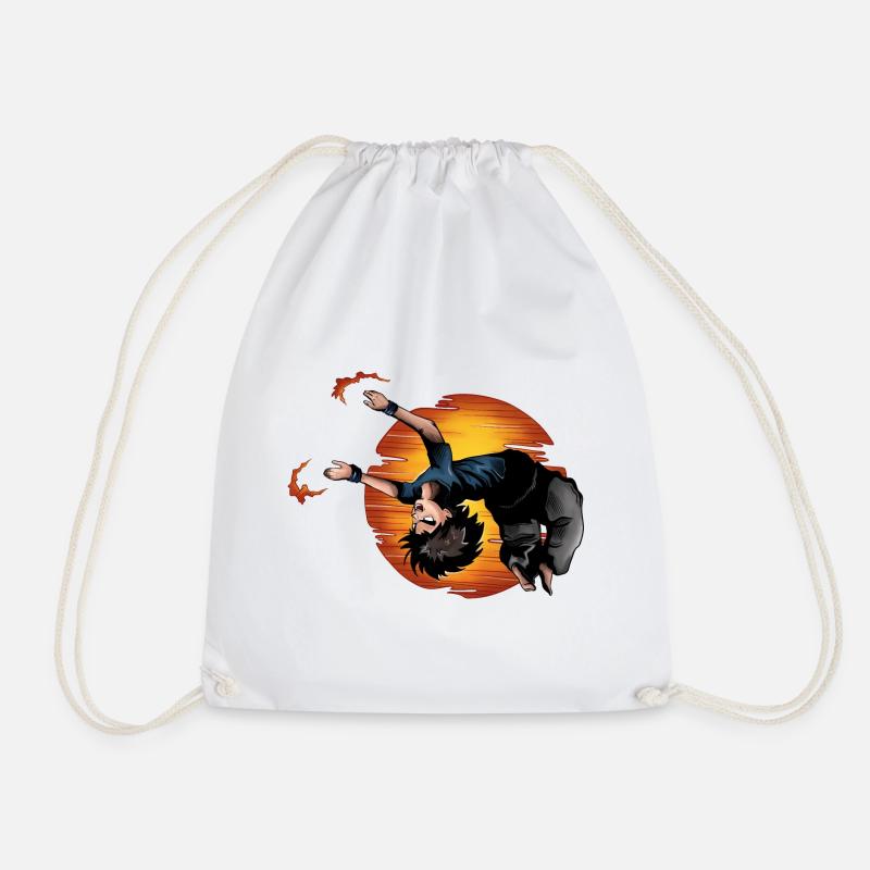 Backflip Anime Manga Figure - Drawstring Bag - white