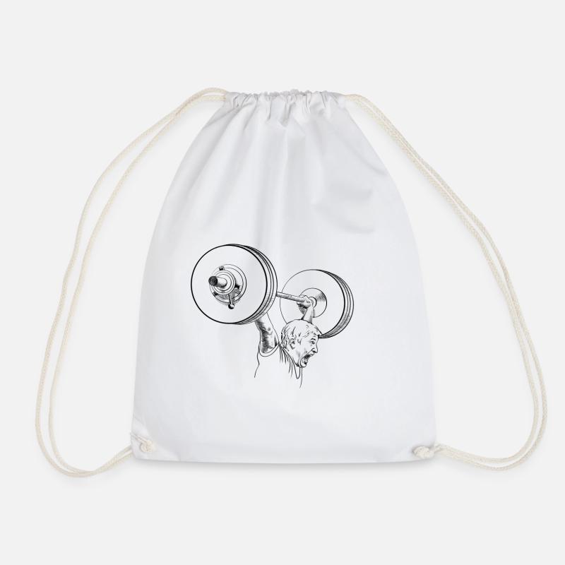 Weightlifting - Drawstring Bag - white