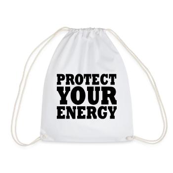Protect your energy - Turnbeutel - Weiß - Vorne