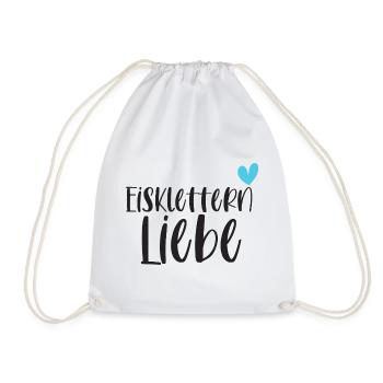 Eisklettern Klettern Wintersport Eis Geschenk - Turnbeutel - Weiß - Vorne