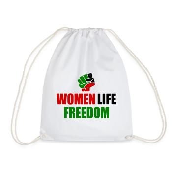 Women life freedom - Drawstring Bag - white - Front