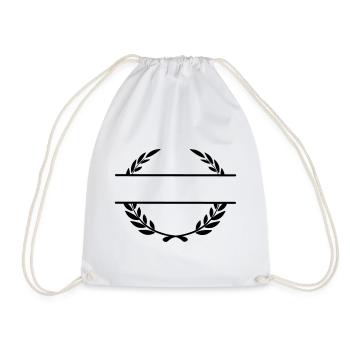 Lauwerkrans name banner - Drawstring Bag - white - Front