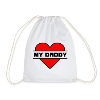 Love you heart 034 - Drawstring Bag - white - Front