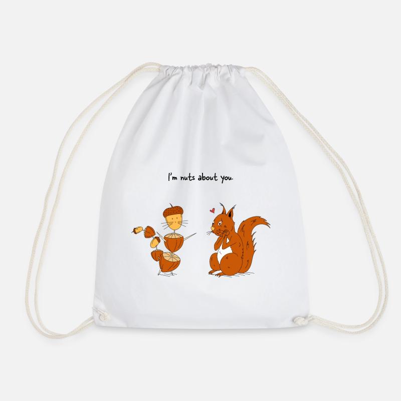 I'm nuts about you - Turnbeutel - Weiß