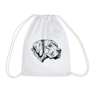 Braque du Bourbonnais Portrait - Drawstring Bag - white - Front