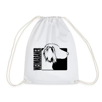 Weimaraner longhaar Profil Chiens Chien Wilsigns - Sac de sport léger - blanc - Devant