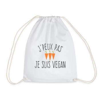 J'peux pas je suis vegan  - Sac de sport léger - blanc - Devant