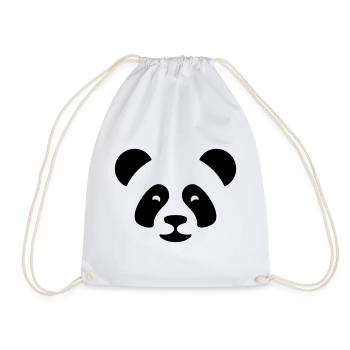 Panda - Drawstring Bag - white - Front