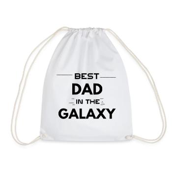Bester Vater der Galaxis und der Welt - Turnbeutel - Weiß - Vorne