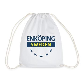 Enköping Sweden Signbadge - Drawstring Bag - white - Front