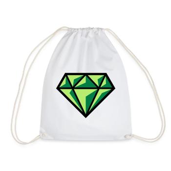 Diamant (pierre précieuse symbole brillant / POS Gre 3C) - Sac de sport léger - blanc - Devant