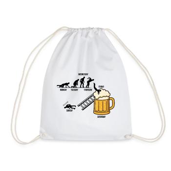 Funny beer design, perfect for the bachelor party crew - Drawstring Bag - white - Front