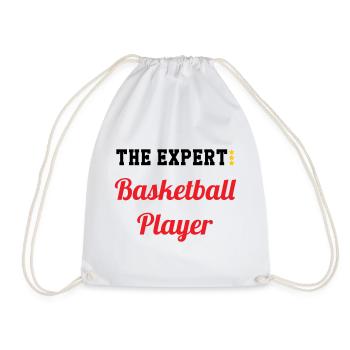 The Basketball Expert - Drawstring Bag - white - Front