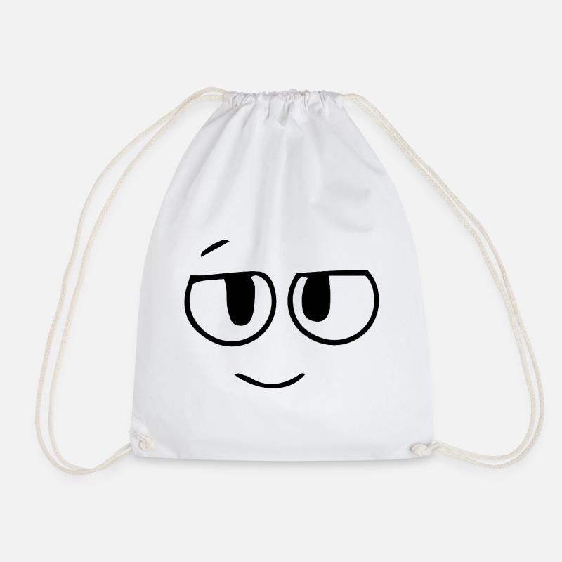 Lustige_Brille - Drawstring Bag - white
