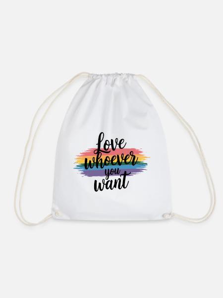 Liebe wem du willst Pride Palette - Turnbeutel - Weiß