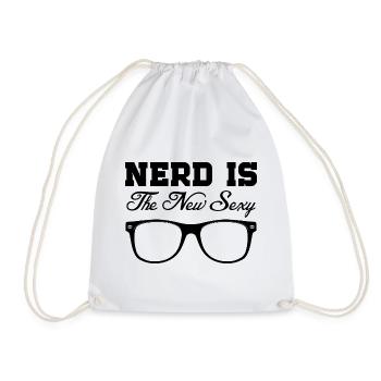 Nerd Is The New Sexy Funny Geek Glasses Art - Turnbeutel - Weiß - Vorne
