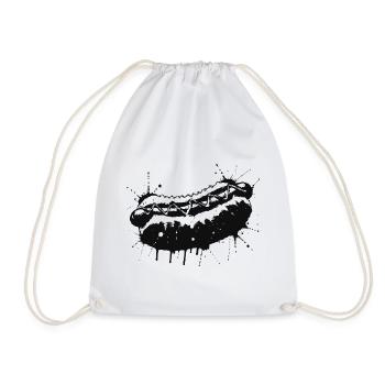 Hot Dog Ink Splash & Splash Black - Turnbeutel - Weiß - Vorne