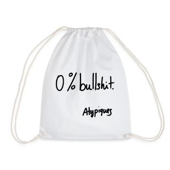 0% Bullshit – Atypische Sammlung - Turnbeutel - Weiß - Vorne