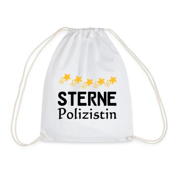 Sterne Polizistin Geschenk - Turnbeutel - Weiß - Vorne