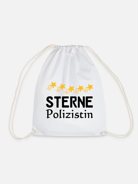 Sterne Polizistin Geschenk - Turnbeutel - Weiß