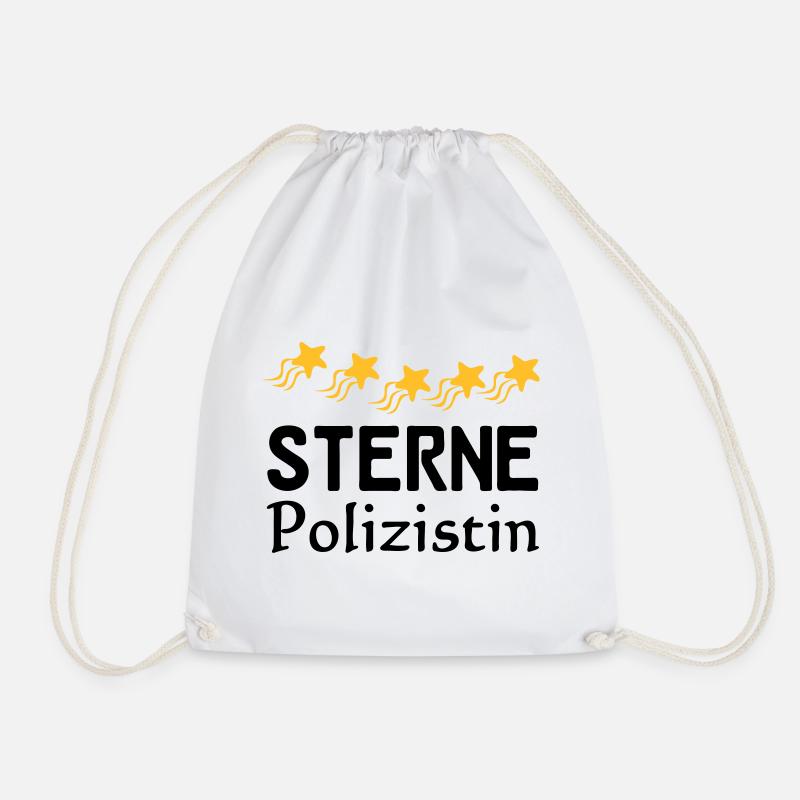 Sterne Polizistin Geschenk - Turnbeutel - Weiß