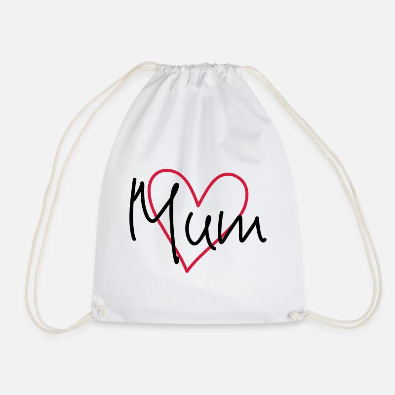 Mum Herz Liebe Geschenk Muttertag Geburtstag - Turnbeutel - Weiß