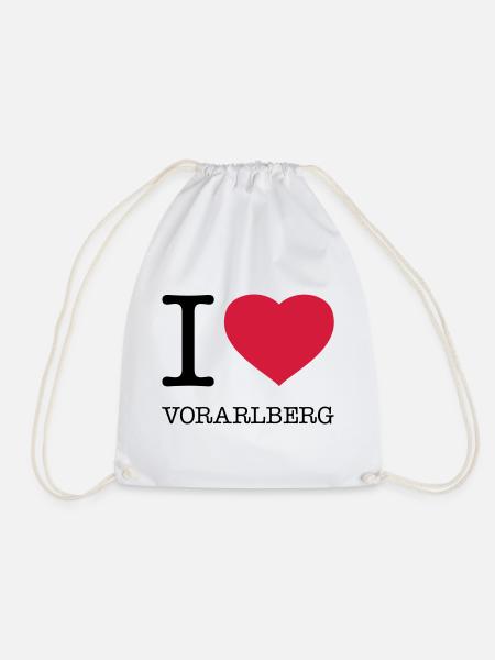 I LOVE VORARLBERG Austria Österreich - Turnbeutel - Weiß