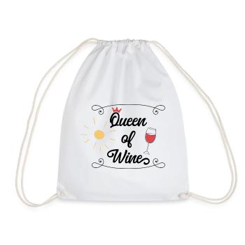 Wine - Drawstring Bag - white - Front