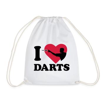 i love darts dartsport - Turnbeutel - Weiß - Vorne