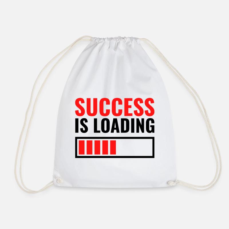 Success is loading custom gift - Drawstring Bag - white