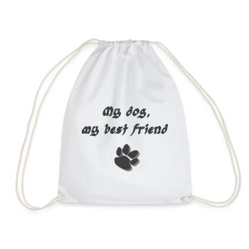Sprücheshirts hunde, My dog, my best friend - Turnbeutel - Weiß - Vorne