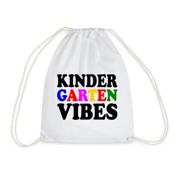 kindergarten vibes - Drawstring Bag - white - Front