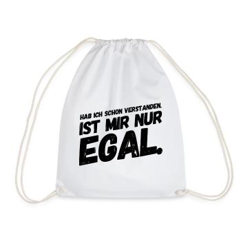 Hab ich schon verstanden, ist mir nur egal - Turnbeutel - Weiß - Vorne
