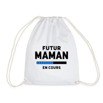 Futur Maman en cours - Sac de sport léger - blanc - Devant