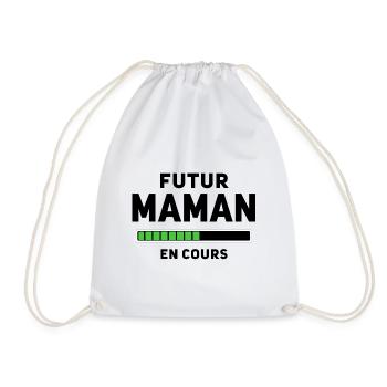 Futur Maman en cours - Sac de sport léger - blanc - Devant