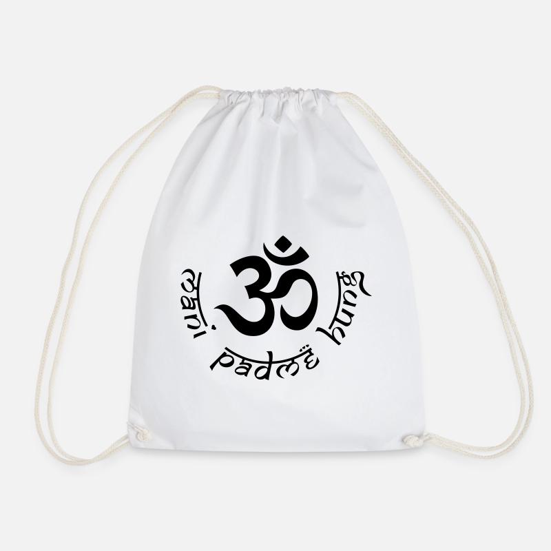 OM Mani Padme Hung - Turnbeutel - Weiß