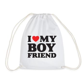 J’aime mon petit ami - Sac de sport léger - blanc - Devant