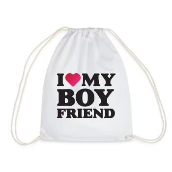 J’aime mon petit ami - Sac de sport léger - blanc - Devant