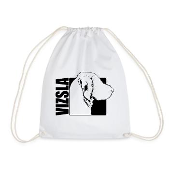 Wirehaired Vizsla Profile Dog Dogs Wilsigns - Drawstring Bag - white - Front