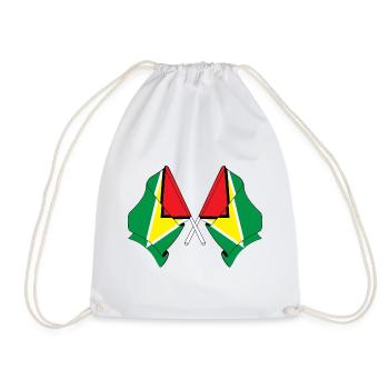 Deux drapeaux croisés de la Guyane - Sac de sport léger - blanc - Devant
