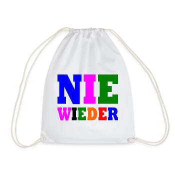 Nie wieder - Turnbeutel - Weiß - Vorne
