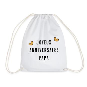 HAPPY BIRTHDAY DAD - Drawstring Bag - white - Front