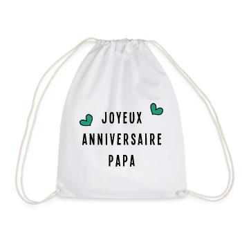 HAPPY BIRTHDAY DAD - Drawstring Bag - white - Front