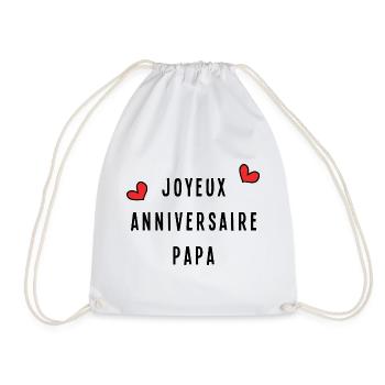 JOYEUX ANNIVERSAIRE PAPA - Sac de sport léger - blanc - Devant