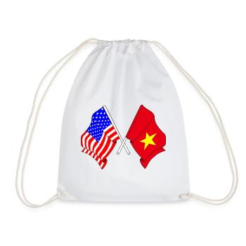 Drapeau des États-Unis et drapeau du Vietnam - Sac de sport léger - blanc - Devant