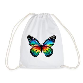 Schmetterling - Turnbeutel - Weiß - Vorne