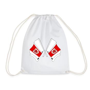 Deux drapeaux de Poméranie occidentale - Sac de sport léger - blanc - Devant