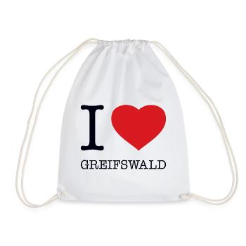 J’ADORE GREIFSWALD - Sac de sport léger - blanc - Devant
